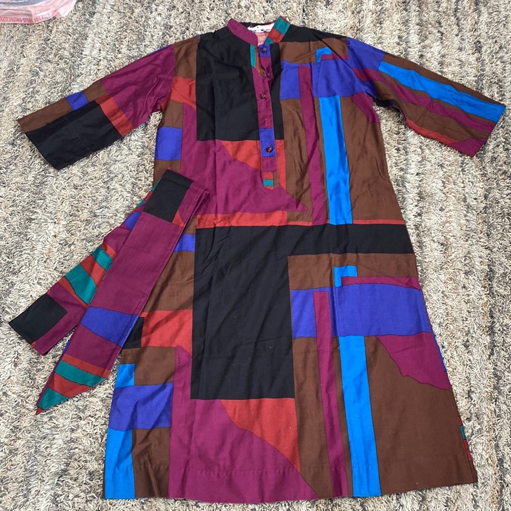 Vintage Catherine Ougust penthouse gallery, forever dress multicolor dress 10/12